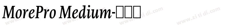 MorePro Medium字体转换